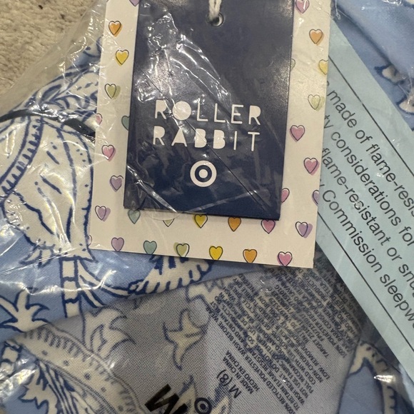 Roller Rabbit x Target Light Blue Floral Vines Girls Pajama Set M (8) - Picture 6 of 7